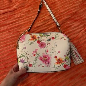 ALDO Cream Floral Crossbody with Pink & Orange Blooms